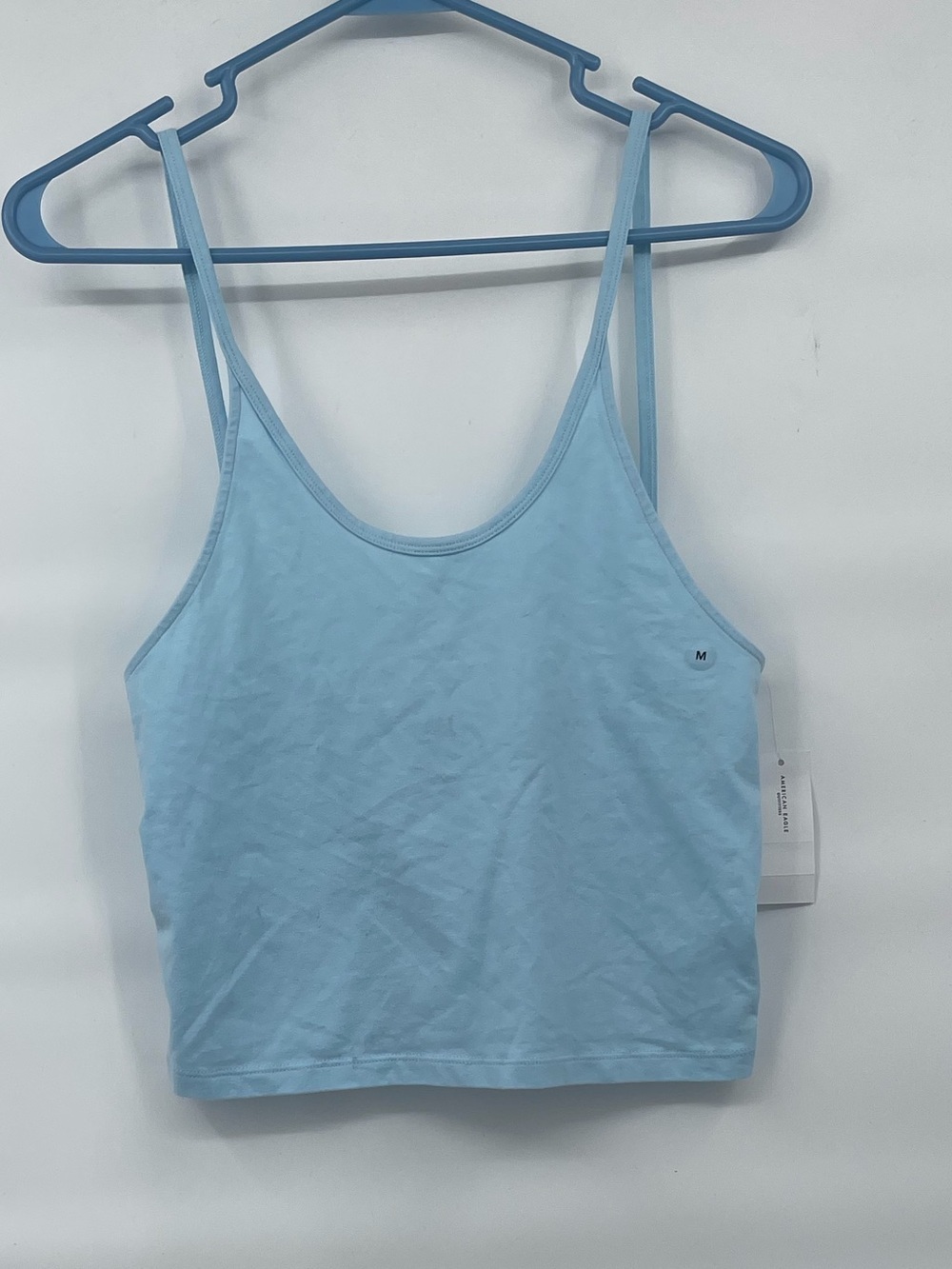 American Eagle nwt light blue spaghetti strap crop tank top